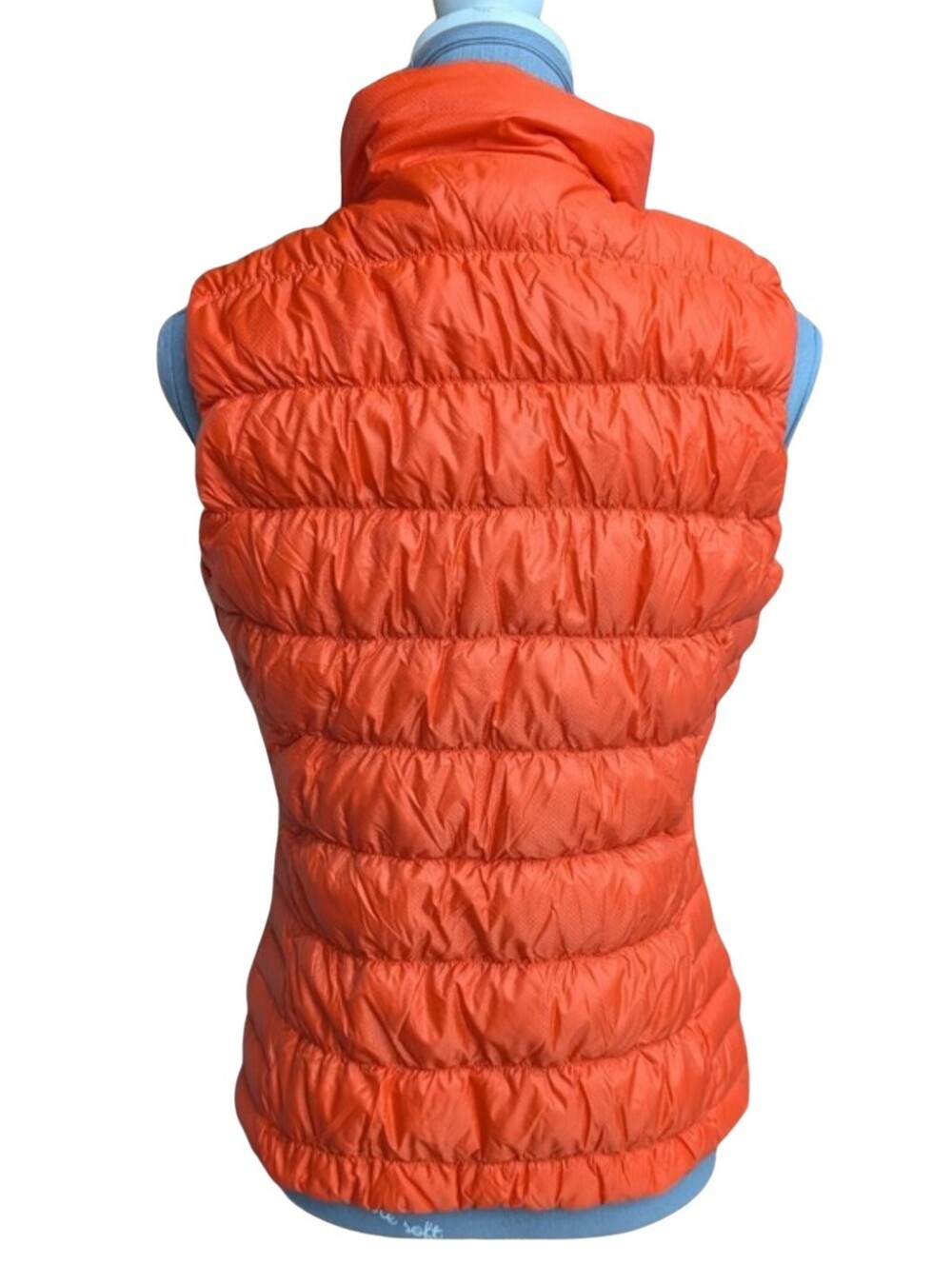 Athleta Downalicious Premium Goose Down Quilted Puffer Vest Orange Small S - Picture 5 of 9
